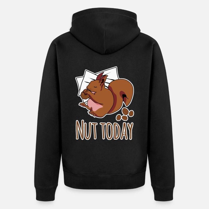 Eichhörnchen Nut Today - Unisex Premium Bio Zip Hoodie - Schwarz