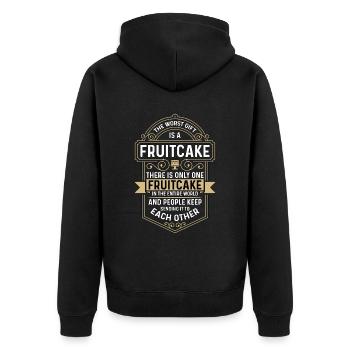 Gâteau aux fruits Le pire cadeau est la cuisson de Thanksgiving - Veste à capuche bio Premium Unisexe - noir - Dos - Nico (187cm)