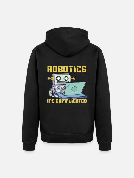Robotik Es ist kompliziert Künstliche Intelligenz - Unisex Premium Bio Zip Hoodie - Schwarz