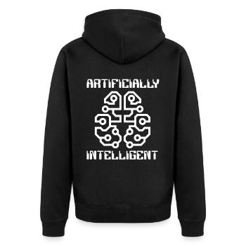 Intelligence artificielle artificiellement intelligente - Veste à capuche bio Premium Unisexe - noir - Dos - Nico (187cm)