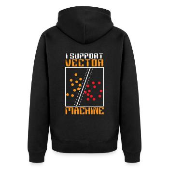 Je soutiens l’intelligence artificielle Vector Machine - Veste à capuche bio Premium Unisexe - noir - Dos - Nico (187cm)