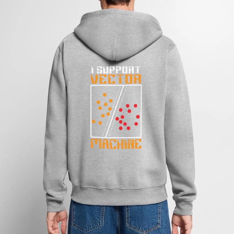 I Support Vector Machine Artificial Intelligence Unisex Premium Organic Zip Hoodie