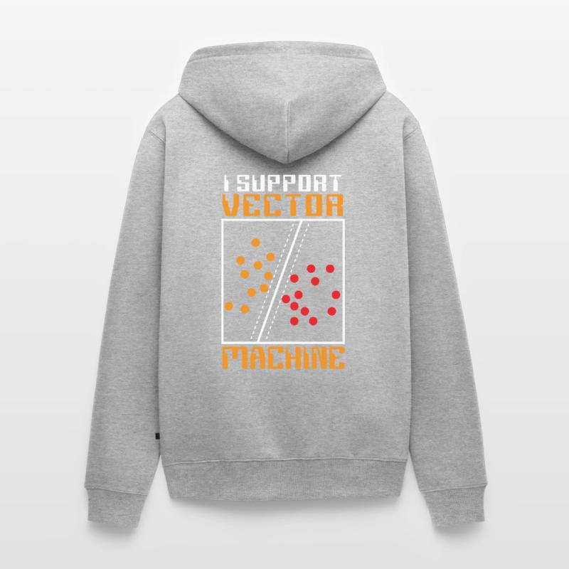 I Support Vector Machine Artificial Intelligence Unisex Premium Organic Zip Hoodie