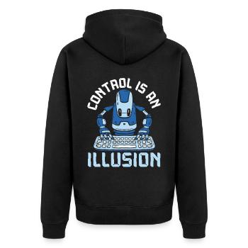 Le contrôle est une illusion Intelligence Artificielle - Veste à capuche bio Premium Unisexe - noir - Dos - Nico (187cm)