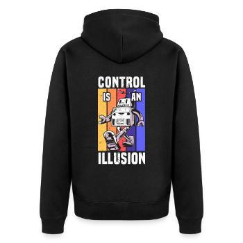 Le contrôle est une illusion Intelligence Artificielle - Veste à capuche bio Premium Unisexe - noir - Dos - Nico (187cm)