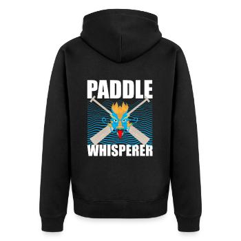 Dragon Boat Trainer for Chinese Boat Racing - Unisex Premium Organic Zip Hoodie - black - Back - Nico (187cm)
