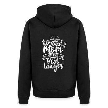 Fière maman du meilleur avocat Avocat Avocat - Veste à capuche bio Premium Unisexe - noir - Dos - Nico (187cm)