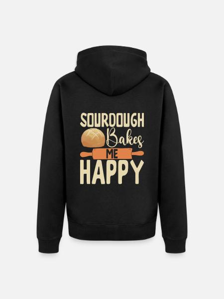 Bäcker Bäckerei Backen - Unisex Premium Bio Zip Hoodie - Schwarz