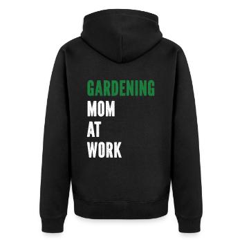 Hobbygärtner Garten Mutter Gärtnerische Mama - Unisex Premium Bio Zip Hoodie - Schwarz - Hinten - Nico (187cm)