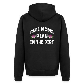 Hobbygärtner Garten Mutter Gärtnerische Mama - Unisex Premium Bio Zip Hoodie - Schwarz - Hinten - Nico (187cm)