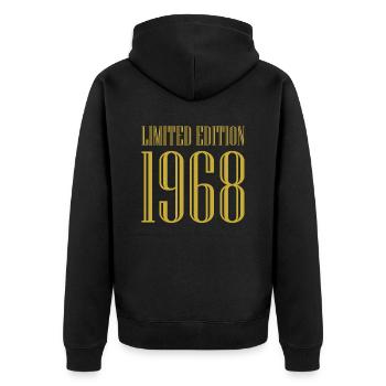1968 édition limitée anniversaire cadeau femme mari - Veste à capuche bio Premium Unisexe - noir - Dos - Nico (187cm)