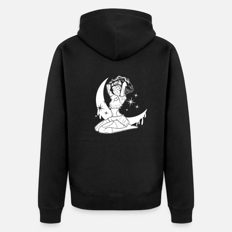 Poupée gothique - Veste à capuche bio Premium Unisexe - noir