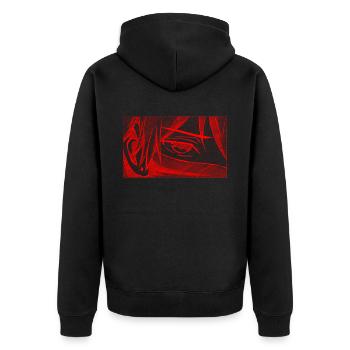 Art Academia Esthétique Anime Japonais Boy Eye - Veste à capuche bio Premium Unisexe - noir - Dos - Nico (187cm)