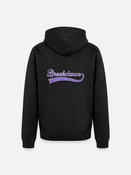 Breakdance lettering - Unisex Premium Organic Zip Hoodie - black