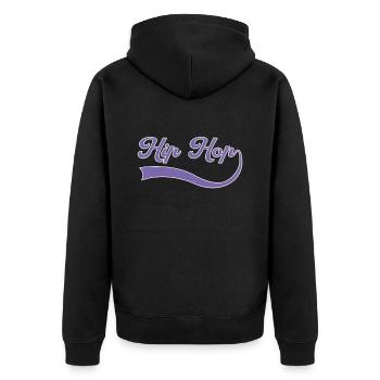 Lettrage Hip Hop - Veste à capuche bio Premium Unisexe - noir - Dos - Nico (187cm)