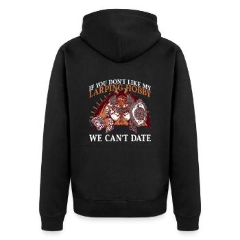 Larping Und Rpg Live Action Rollenspiel Larp - Unisex Premium Organic Zip Hoodie - black - Back - Nico (187cm)