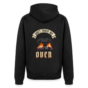 Ne touchez pas à mon four Dutch Oven Grill BBQ - Veste à capuche bio Premium Unisexe - noir - Dos - Nico (187cm)