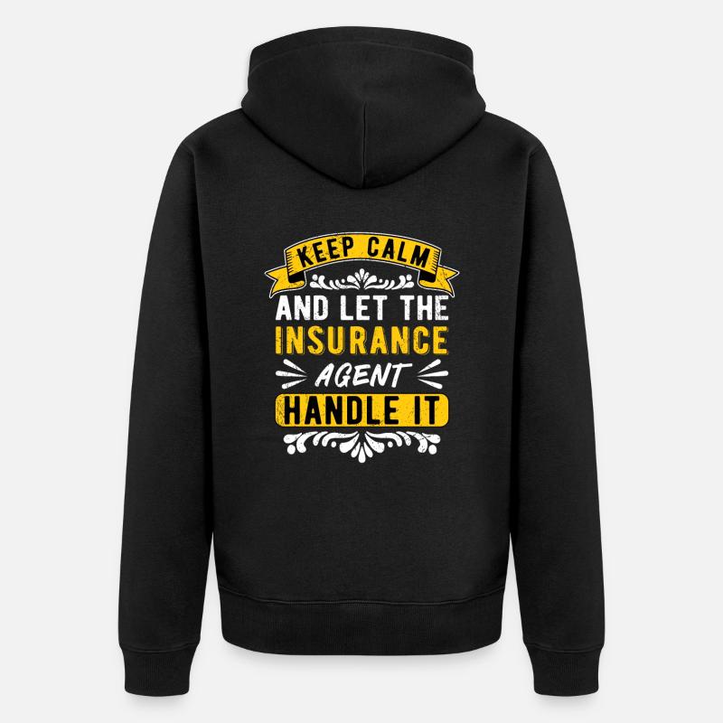 Agent d’assurance Vendeur d’assurance - Veste à capuche bio Premium Unisexe - noir