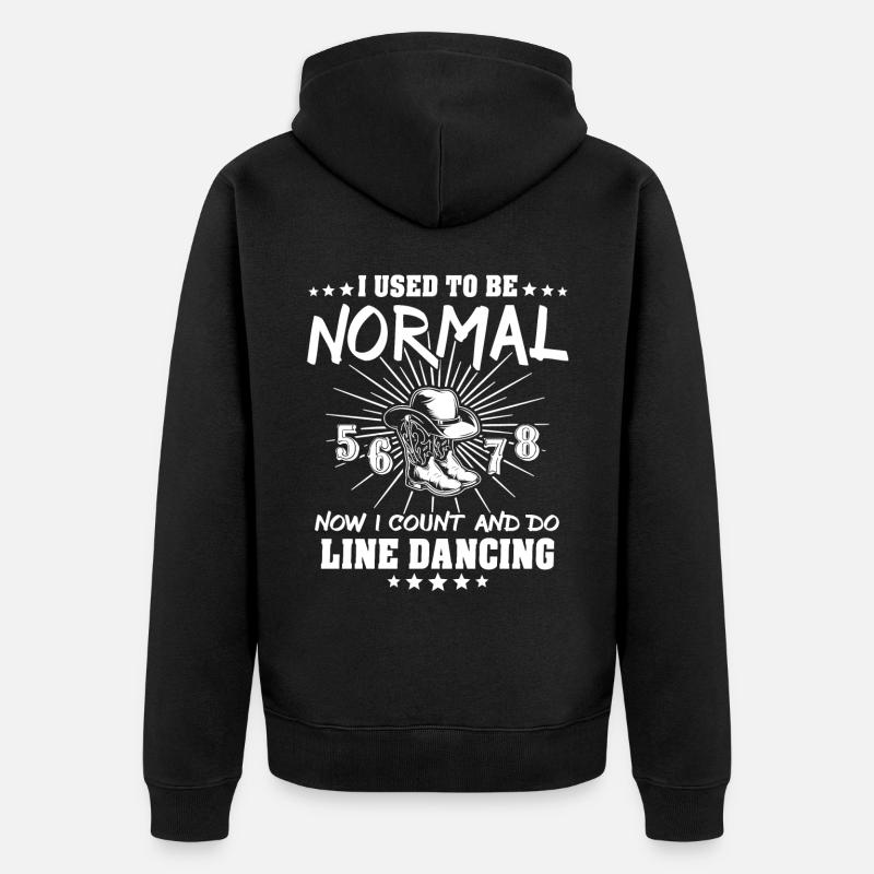 Line Dancing Line Dance - Unisex Premium Bio Zip Hoodie - Schwarz
