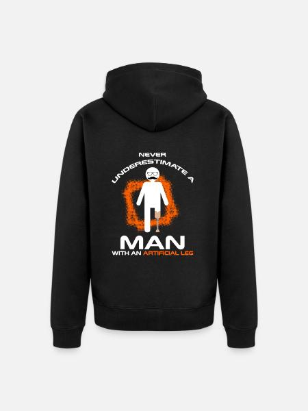 Beinprothesendesign und Beinprothesen - Unisex Premium Bio Zip Hoodie - Schwarz