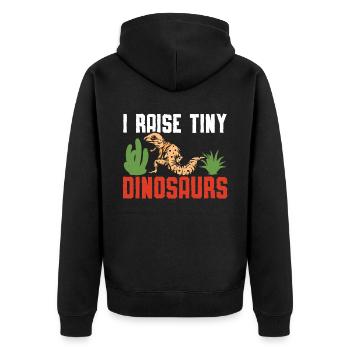J’élève de minuscules dinosaures Reptile Léopard Gecko amoureux - Veste à capuche bio Premium Unisexe - noir - Dos - Nico (187cm)