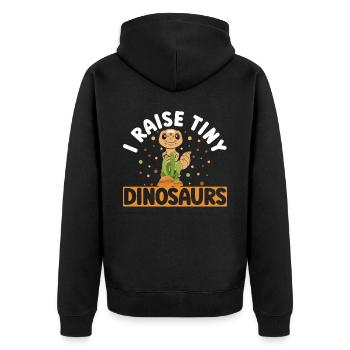 J’élève de minuscules dinosaures Reptile Léopard Gecko amoureux - Veste à capuche bio Premium Unisexe - noir - Dos - Nico (187cm)