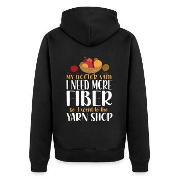 Tricoter Tricoter Mon médecin a dit que je - Veste à capuche bio Premium Unisexe - noir - Dos - Nico (187cm)