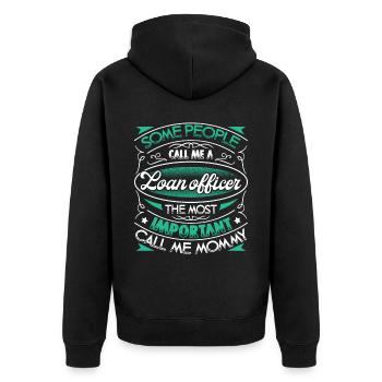 Loan Officer Loan Officer Mommy - Unisex Premium Organic Zip Hoodie - black - Back - Nico (187cm)