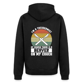 Taxidermy Professional Und Tiermontage - Unisex Premium Organic Zip Hoodie - black - Back - Nico (187cm)