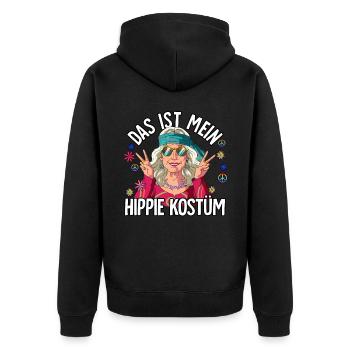Ceci est mon costume hippie 60s 70s costume - Veste à capuche bio Premium Unisexe - noir - Dos - Nico (187cm)