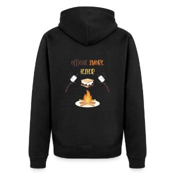 Testeur officiel Smore - Veste à capuche bio Premium Unisexe - noir - Dos - Nico (187cm)