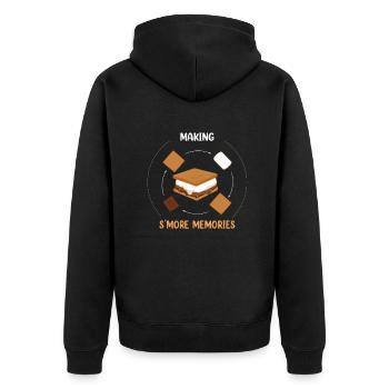 Making S'more's Memories - Unisex Premium Organic Zip Hoodie - black - Back - Nico (187cm)