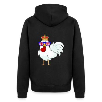 Chicken Queen Crown Angleterre - Veste à capuche bio Premium Unisexe - noir - Dos - Nico (187cm)