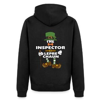 L’inspecteur Leprechaun La Saint-Patrick - Veste à capuche bio Premium Unisexe - noir - Dos - Nico (187cm)