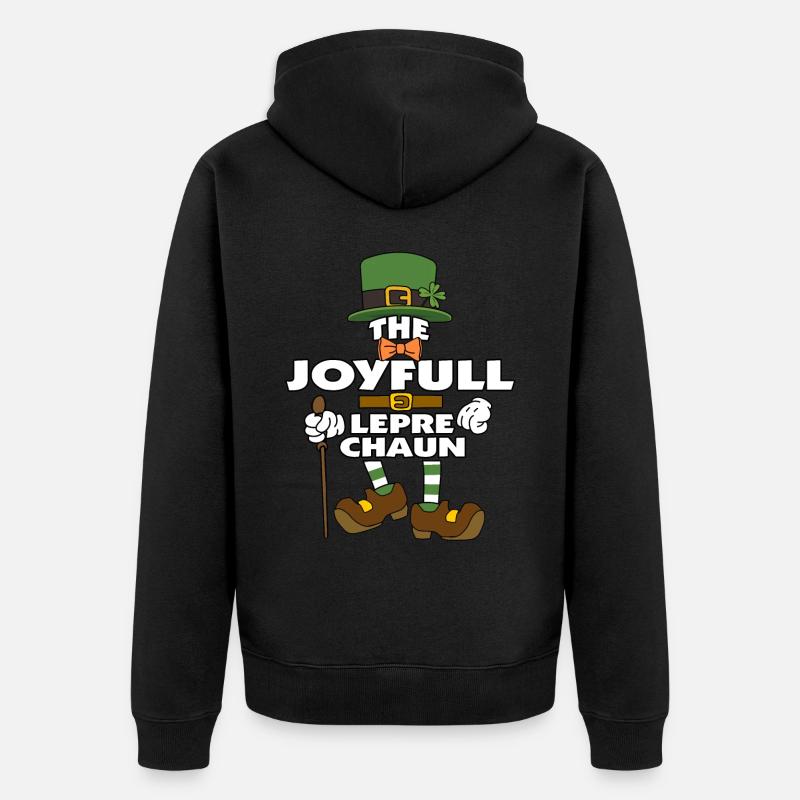 Le joyeux lutin St Patrick - Veste à capuche bio Premium Unisexe - noir