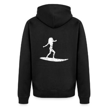 Silhouette de snowboard - Veste à capuche bio Premium Unisexe - noir - Dos - Nico (187cm)