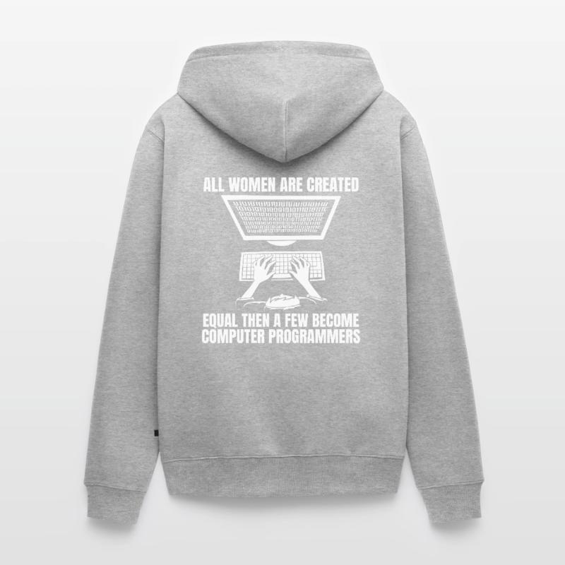 Developer Coder Programmer Funny Unisex Premium Organic Zip Hoodie