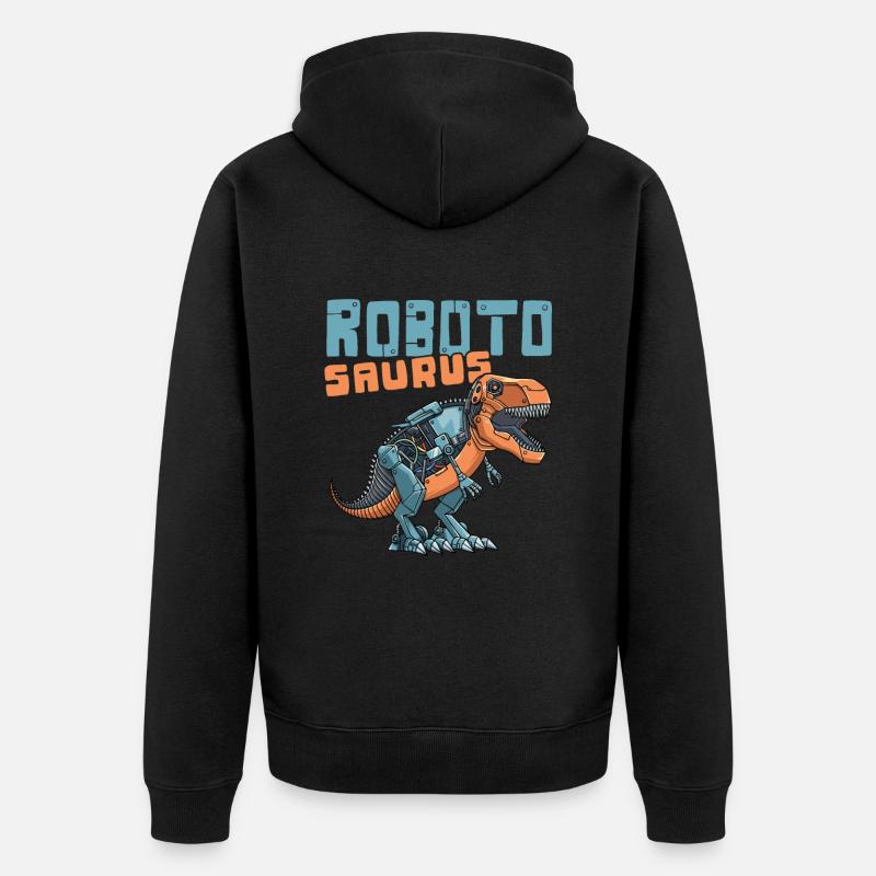 Robot Dinosaure T-Rex - Veste à capuche bio Premium Unisexe - noir