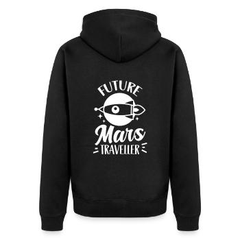 Futur astronaute de la planète Mars - Veste à capuche bio Premium Unisexe - noir - Dos - Nico (187cm)