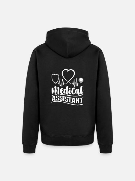 Medical Assistant Nurse Assistant - Unisex Premium Organic Zip Hoodie - black