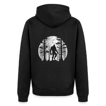 Full Moon Astrology Astronomy Eclipse Moon Phase - Unisex Premium Organic Zip Hoodie - black - Back - Nico (187cm)