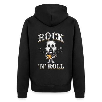 Rock 'n' Roll Music, Dancing, Concert, Festival - Unisex Premium Organic Zip Hoodie - black - Back - Nico (187cm)