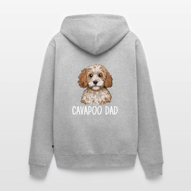 cavapoo dad, cavapoo Unisex Premium Bio Zip Hoodie