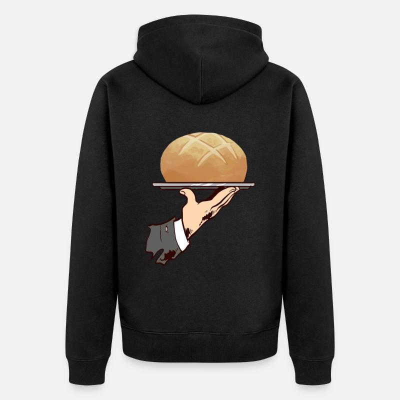 Bäcker Bäckerei Backen - Unisex Premium Bio Zip Hoodie - Schwarz