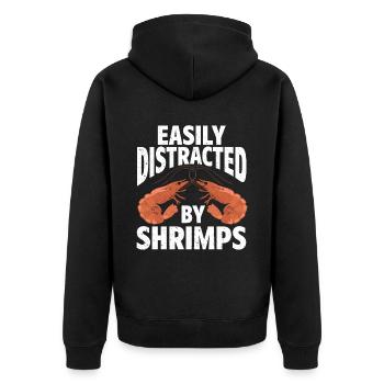 Cadeau amateur de fruits de mer fruits de mer - Veste à capuche bio Premium Unisexe - noir - Dos - Nico (187cm)