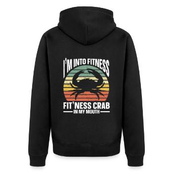 Cadeau amateur de fruits de mer fruits de mer - Veste à capuche bio Premium Unisexe - noir - Dos - Nico (187cm)