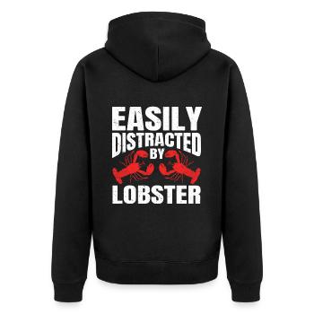 Cadeau amateur de fruits de mer fruits de mer - Veste à capuche bio Premium Unisexe - noir - Dos - Nico (187cm)