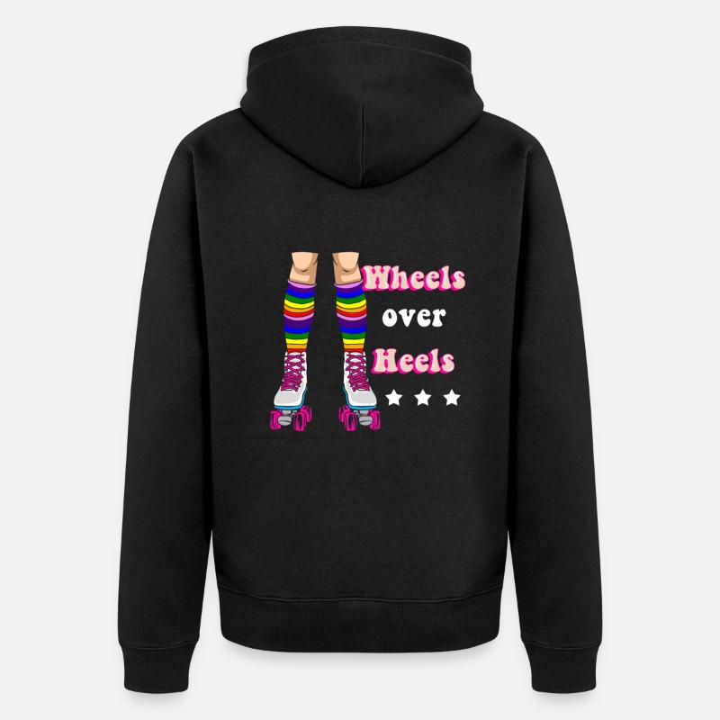 Rollerskates Inline-Skater Inline Rollschuhlaufen - Unisex Premium Bio Zip Hoodie - Schwarz
