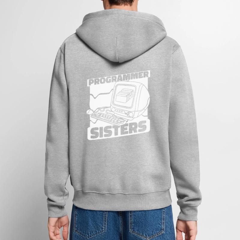 Entwickler Coder Programmierer Computer Unisex Premium Bio Zip Hoodie