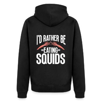 Cadeau amateur de fruits de mer fruits de mer - Veste à capuche bio Premium Unisexe - noir - Dos - Nico (187cm)